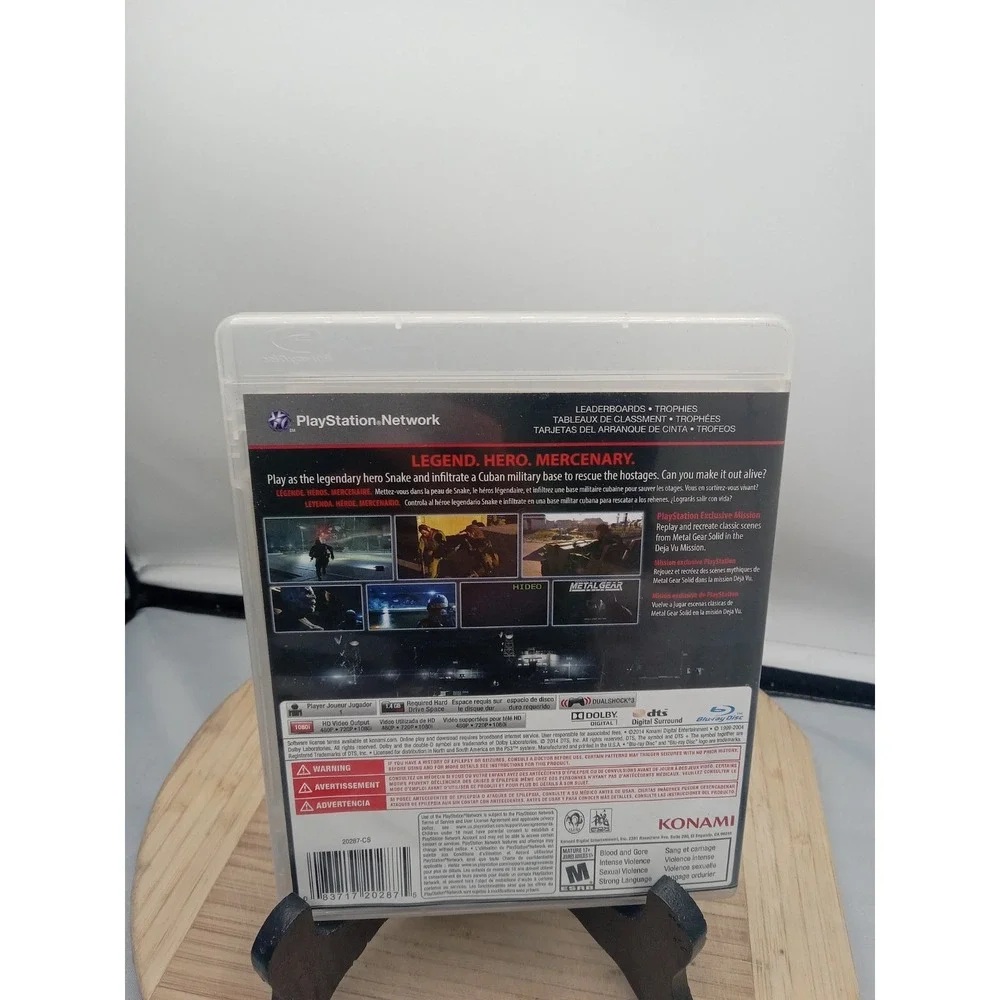 METAL GEAR SOLID V: GROUND ZEROES‎ Playstation 3 PS3 Tested Wear On Case